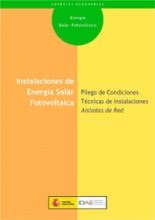 Pliego de Condiciones Técnicas de Instalaciones Aisladas a Red